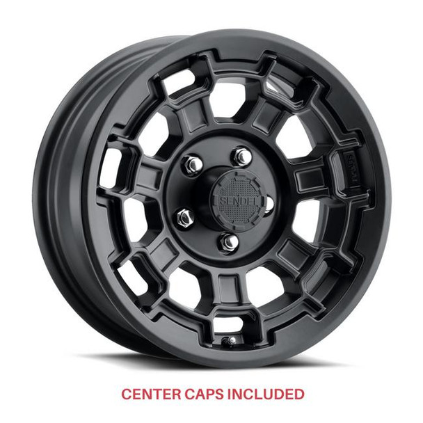 Sendel 15X6 5-Lug on 4.5" Aluminum T18 - Matte Black - T18-56545MB