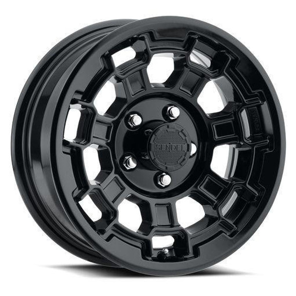 Sendel 14X5.5 5-Lug on 4.5" Aluminum T18 - Gloss Black  - T18-45545GB