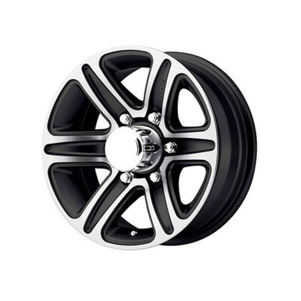 Sendel 15X6 6-Lug on 5.5" Aluminum T09 Trailer Wheel - Black Inlay - T09-56655BM Sendel 15X6 6-Lug on 5.5" Aluminum T09 Trailer Wheel - Black Inlay - T09-56655BM