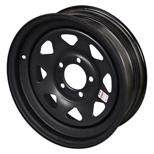15X5 5-Lug on 4.5" Galvstar Galvanized Spoke Trailer Wheel - Black 15X5 5-Lug on 4.5" Galvstar Galvanized Spoke Trailer Wheel - Black