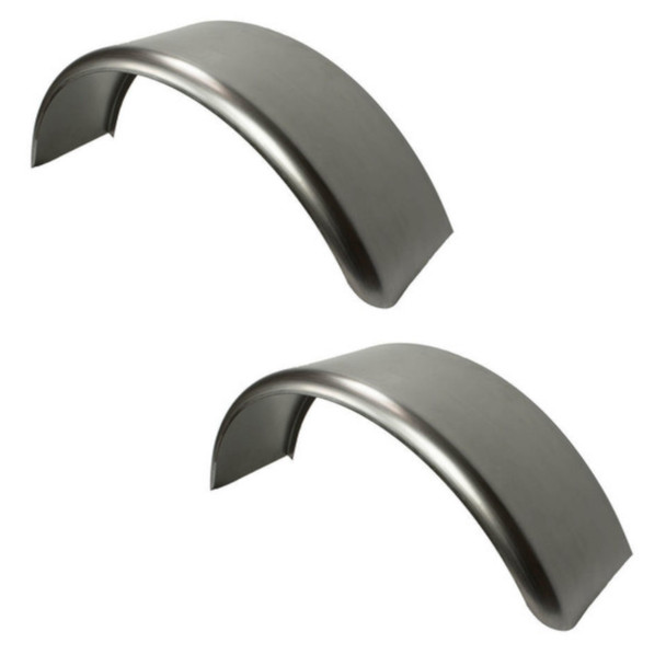 2 Pack - 28x8 Single Axle Round 16-Gauge Steel Trailer Fenders