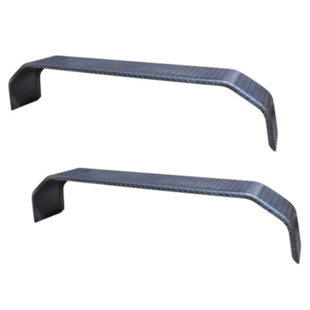 2 Pack - 72x12" Heavy-Duty Tandem Axle Steel Treadplate Trailer Fenders