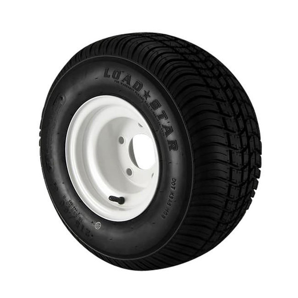 Kenda 18.5x8.50-8 Loadstar Trailer Tire LRC on 5 Bolt White Wheel