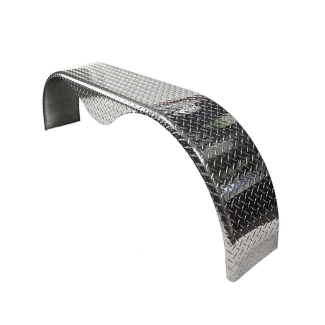 72x10-3/4 Aluminum Tread Plate Trailer Fender - Tandem Axle Teardrop - One Fender