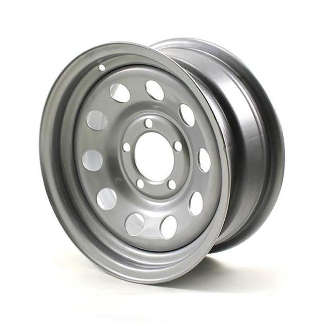 15X5 5-Lug on 4.5" Silver Mod Trailer Wheel