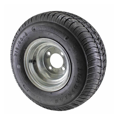 18.5x8.50-8 Loadstar Trailer Tire LRC on 4 Bolt Galvanized Wheel