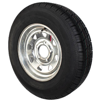 ST175/80R13 GlobalTrax Trailer Tire LRD on 5 Bolt Galvanized Spoke