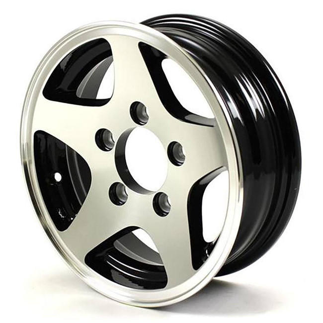 12X4 5-Lug on 4.5" Aluminum 5-Star Trailer Wheel - 424545B
