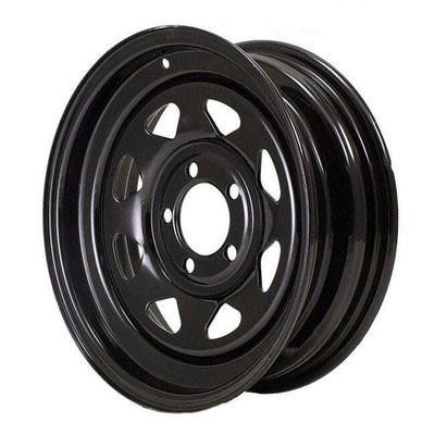 14X5.5 5-Lug on 4.5" Black Spoke Trailer Wheel - (SSW)