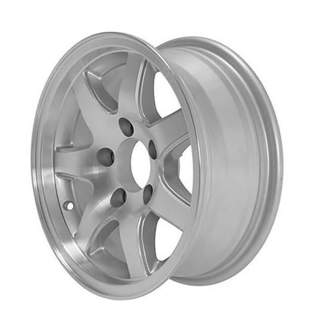 15X6 5-Lug on 4.5" Aluminum T02 Trailer Wheel - T02-56545T