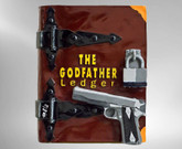 Steve Kaufman, The Godfather Ledger, Hand-Painted Acrylic Book Sculpture