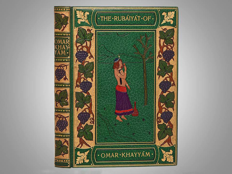 The Rubaiyat of Omar Khayyam, Bayntun Onlaid Binding, Hand Colored Illustrations