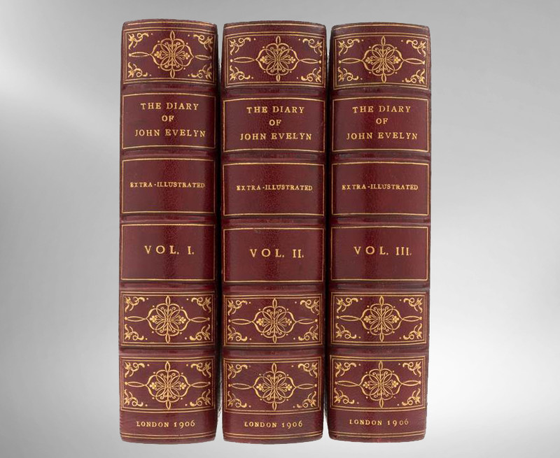The Diary of John Evelyn, 1906, Signed Bindings by Chivers, Bath, England