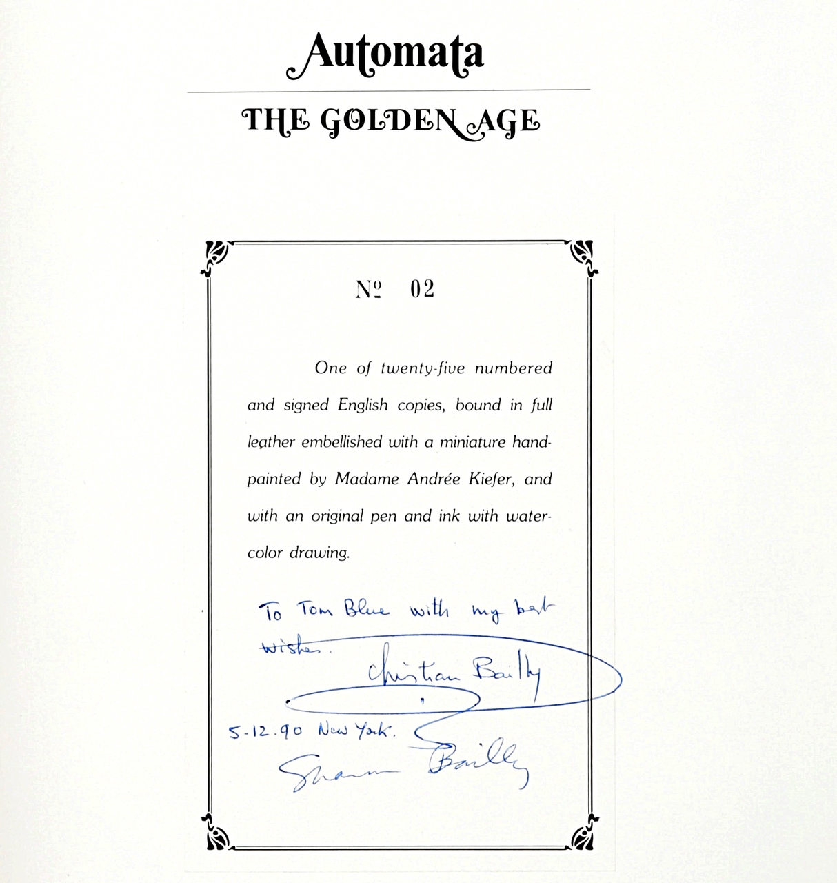 Automata: The Golden Age by Philip Bailly | Signed Edition