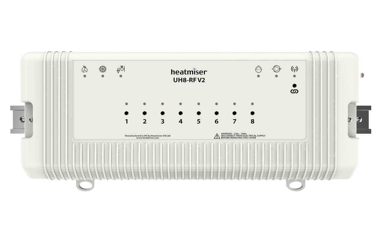 Heatmiser UH8-RF v2 - 8 Zone Wireless Wiring Centre