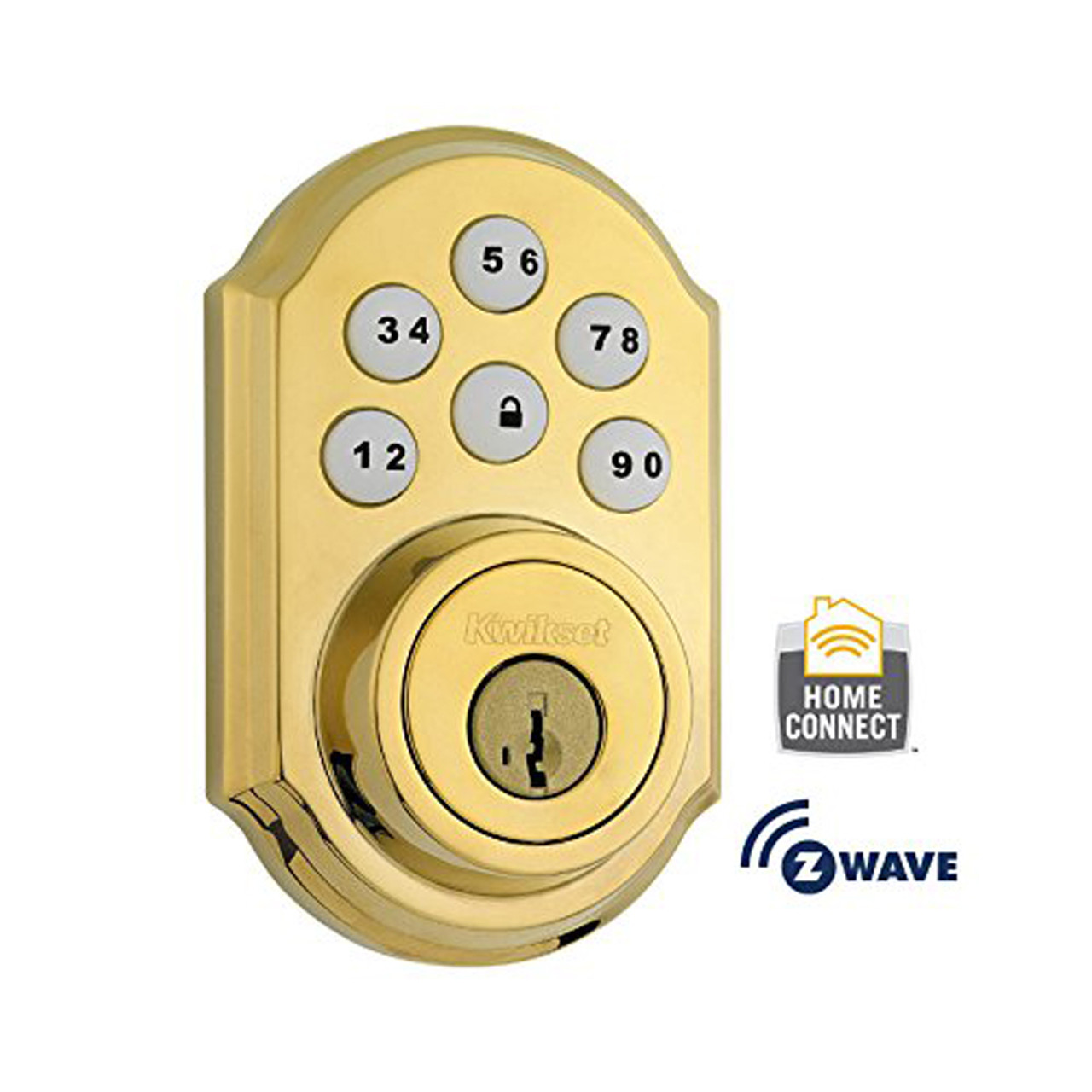 Stanley Black Decker 99100 004 SmartCode Z Wave Deadbolt Polished Brass