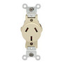 Leviton 5032-I 20A Heavy Duty Flush Mount Receptacle, 125/250V, 10-20R, Ivory