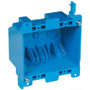 Carlon B225RUPC Switch/Outlet Box, Old Work, 2-G, 3-15/16"x3-1/8"x2-3/4", Blue