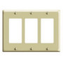 Leviton Decora ; 3-Gang Midway-Size GFCI Decorator Wallplate; Device Mount