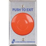 Alarm Controls Push Button Exit Device Red Stainless Steel Egress Device