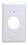 Leviton 88004 1-Gang Single 1.406-Inch Hole Device Receptacle Wallplate, White