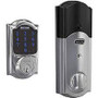 Schlage Connect Deadbolt, with Alarm, Z-Wave Plus Enabled, Camelot, Bright Chrome