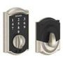 Grade 2 Touchscreen Deadbolt Lock, Touch Series, Camelot Trim, Satin Nickel Finish