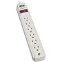 Tripp Lite TLP608 Protect It! 6-Outlet Surge Protector, 8 ft. (2.43 m) Cord, 990 Joules, Low-Profile Right-Angle 5-15P plug