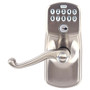 SCHLAGE FE595 PLY 619 FLA Plymouth Keypad Entry with Flex-Lock and Flair Style Levers, Satin Nickel