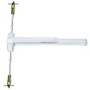 Grade 1 Concealed Vertical Rod Exit Bar, Wide Stile Pushpad, 36" Fire-rated Device, 80" to 100" Door Height, Exit Only, Less Dogging, Satin Aluminum Clear Anodized Finish, Field Reversible