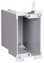 Pass & Seymour S122-W Quick/ClickÂ® SlaterÂ® 1-Gang Old Work Deep Switch And Outlet Box Wall Mount, Thermoplastic, Gray,