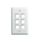 Legrand On-Q 1-Gang, 6-Port Wall Plate, White