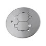 Wiremold 895TCAL Round Duplex Receptacle Cover, 5-1/2" Diameter, Aluminum
