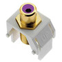 Legrand On-Q Purple RCA To F-Connector Keystone Insert, Light Almond (M20)