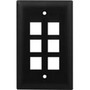 ON Q / LEGRAND On Q / Legrand 1 GANG WALL PLATE 6-PORT BLACK - H4-WP3406BK