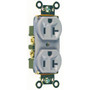 Pass ; Seymour 5362-GRY Double Pole Straight Blade Duplex Receptacle; Wall Mount