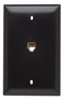 On-Q TPTE1 Standard Size Mar-Resistant 1-Gang Communication Wallplate; Flush Mount, Thermoplastic, Brown