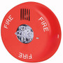 Eaton ELHSRC Eluxa LED Horn Strobe, Ceiling, FIRE Lettering, 24V, 15/30/75/110/150/177 cd, Indoor, Red