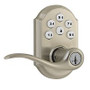 Kwikset 912TNL TRL SmartCode Electronic Tustin Door Lever with Z-Wave Technology, Satin Nickel