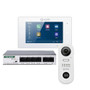 CDVI IP-KIT Intercom IP Kit, (1) IP-SDS Single Door Station, (1) IP-MON 7" TFT White Monitor, (1) IP-POE4 4-Port PoE+ Switch