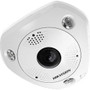 Hikvision DS-2CD6365G0E-IVS Smart Series 6MP Outdoor Fisheye IP Camera, 1.27mm Lens, White