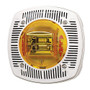Gentex SSPKA24-1575AWW Colored Lens Speaker Strobe Ceiling Mount, 15/75CD, Amber Lens, White