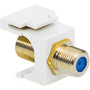 ICC IC107BGDWH 3 GHz F-Type Modular Jack with Gold Plated Connector in HD Style, 25-Pack, White
