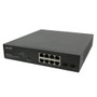 Lantronix SM8TAT2SA Smart Managed Gigabit Ethernet PoE+ Switch (8) 10/100/1000Base-T Ports + (2) 100/1000Base-X SFP Slots