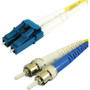 Lynn Electronics LCSTDUPSM-1M Optilink SM Duplex LC/ST Fiber Optic Patch Cables, 1 m, Blue/White