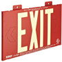 Brady 90885B BradyGlo 8" Height, 15" Width,B-355 Red Color Photoluminescent Exit