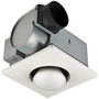 Nutone 70 CFM Heat-A-Vent Bathroom Fan with One-Bulb Lamp Heater for 4" Duct