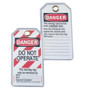 IDEAL - 44-833 Heavy-Duty Lockout Tags "Do Not Operate" Red Striped 5/Card