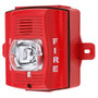 System Sensor P2RK SpectrAlert Advance Outdoor Selectable Output Horn Strobe with Back Box, 2-Wire, Wall Mount, Standard CD, "FIRE" Marking, Red