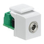 Leviton 40839-SWS QuickPort Snap-In Module with 3.5Mmm Stereo Jack, White
